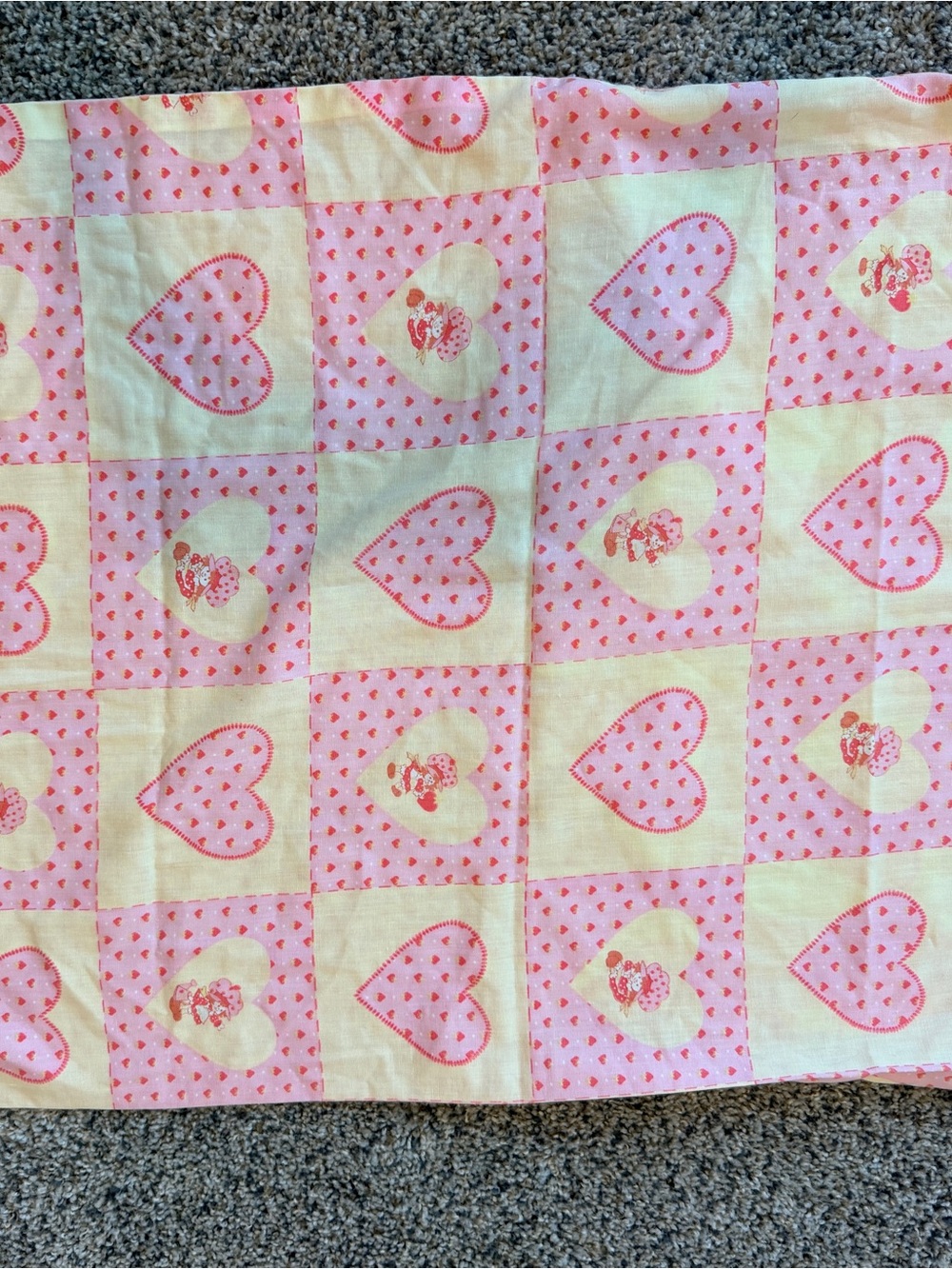 Vintage Fabric Strawberry Shortcake Pillowcase 1